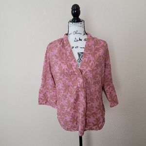 By Anthropologie Popover Embroidered Blouse, Size xs